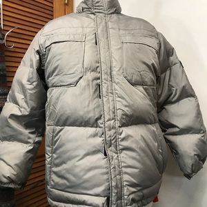 Old Navy Brand Boys Puffy Grey Jacket EUC